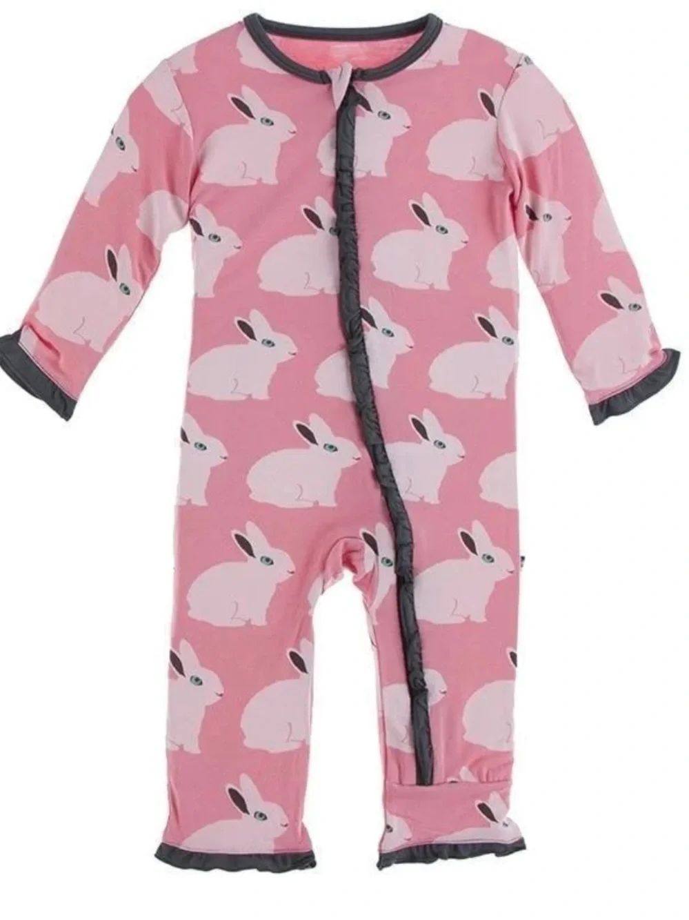 Kickee Pants Classic Ruffle Strawberry Rabbit Coverall